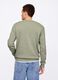 Green sweatshirt with round neck in cotton blend_2