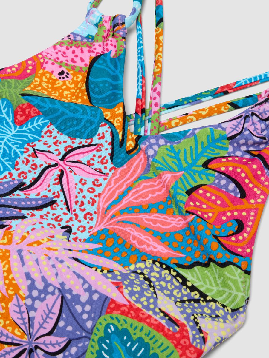 Multicolour stretch fabric swimsuit_3