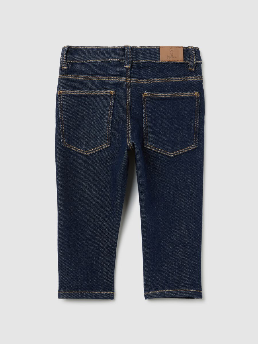Pantaloni da neonato in denim blu regular fit_1