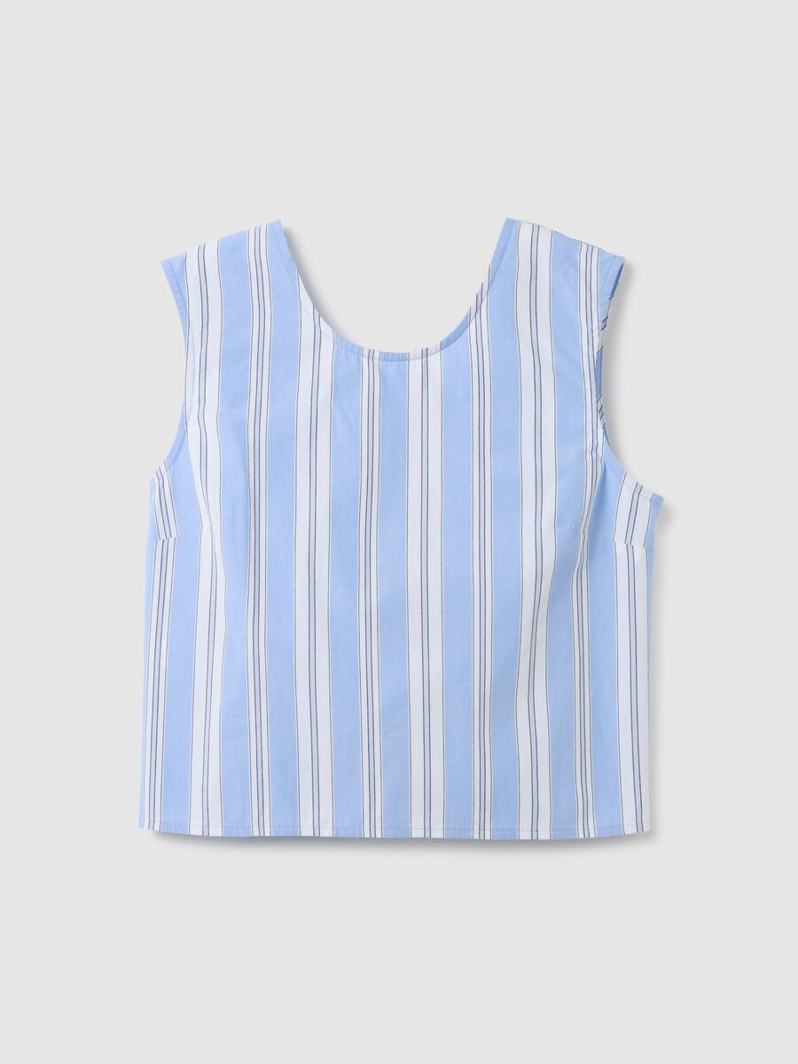 Women's Top in Pure Cotton Multicolour Regular Fit with Bows_0