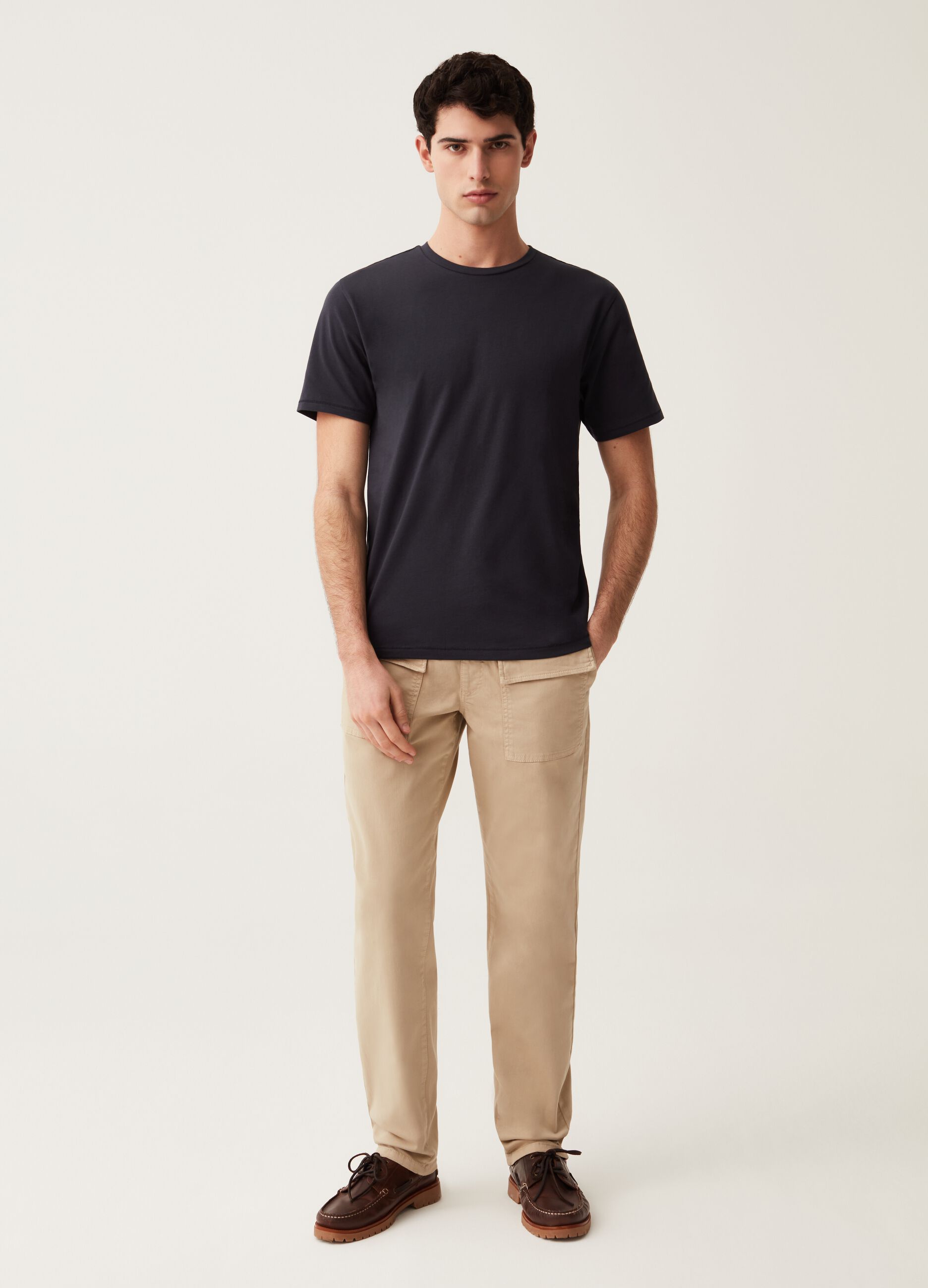 Joggers cargo in cotone stretch_0