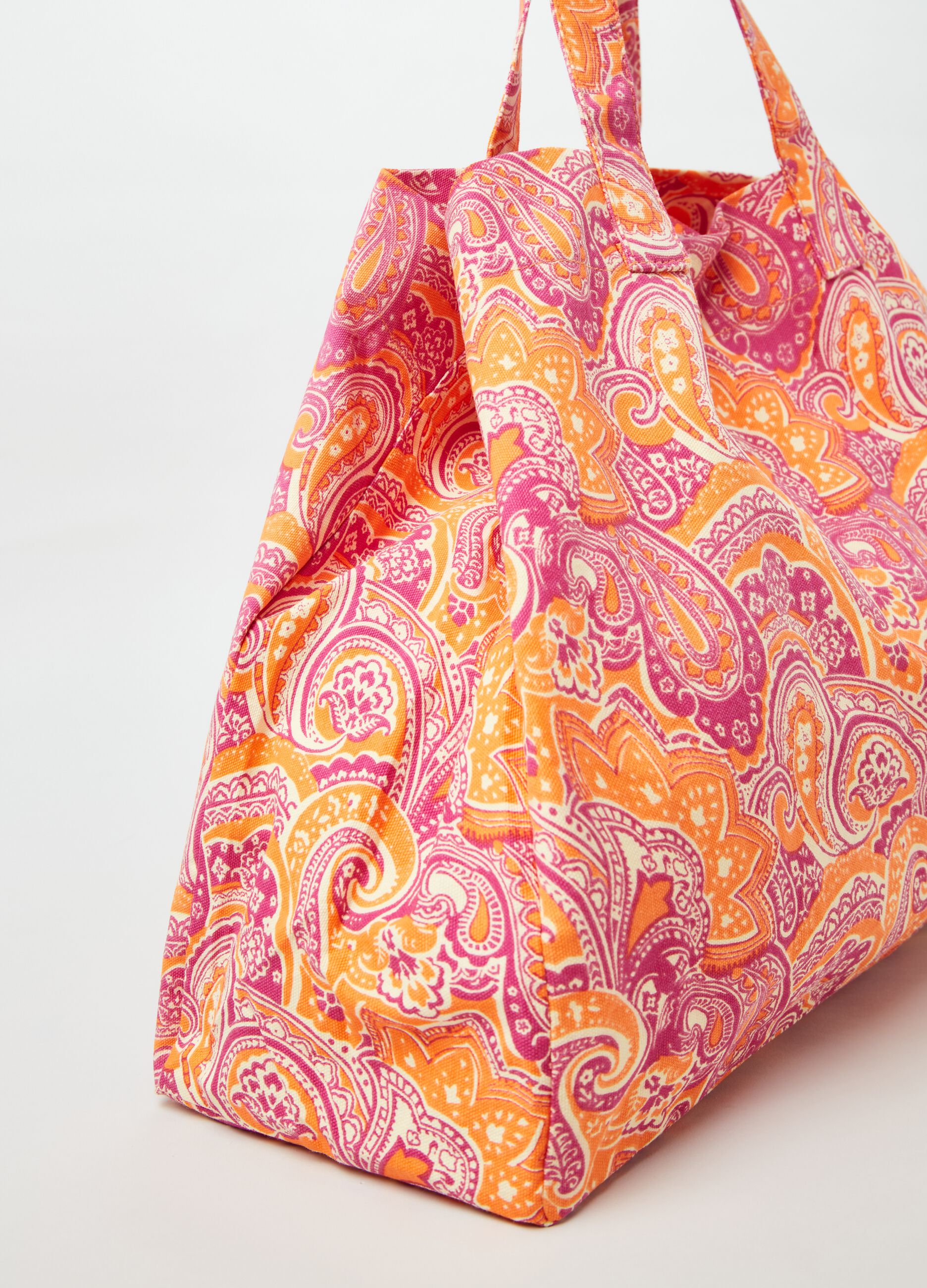 Borsa shopper con stampa paisley_1
