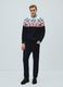 Multicolour regular fit jumper with jacquard pattern_0