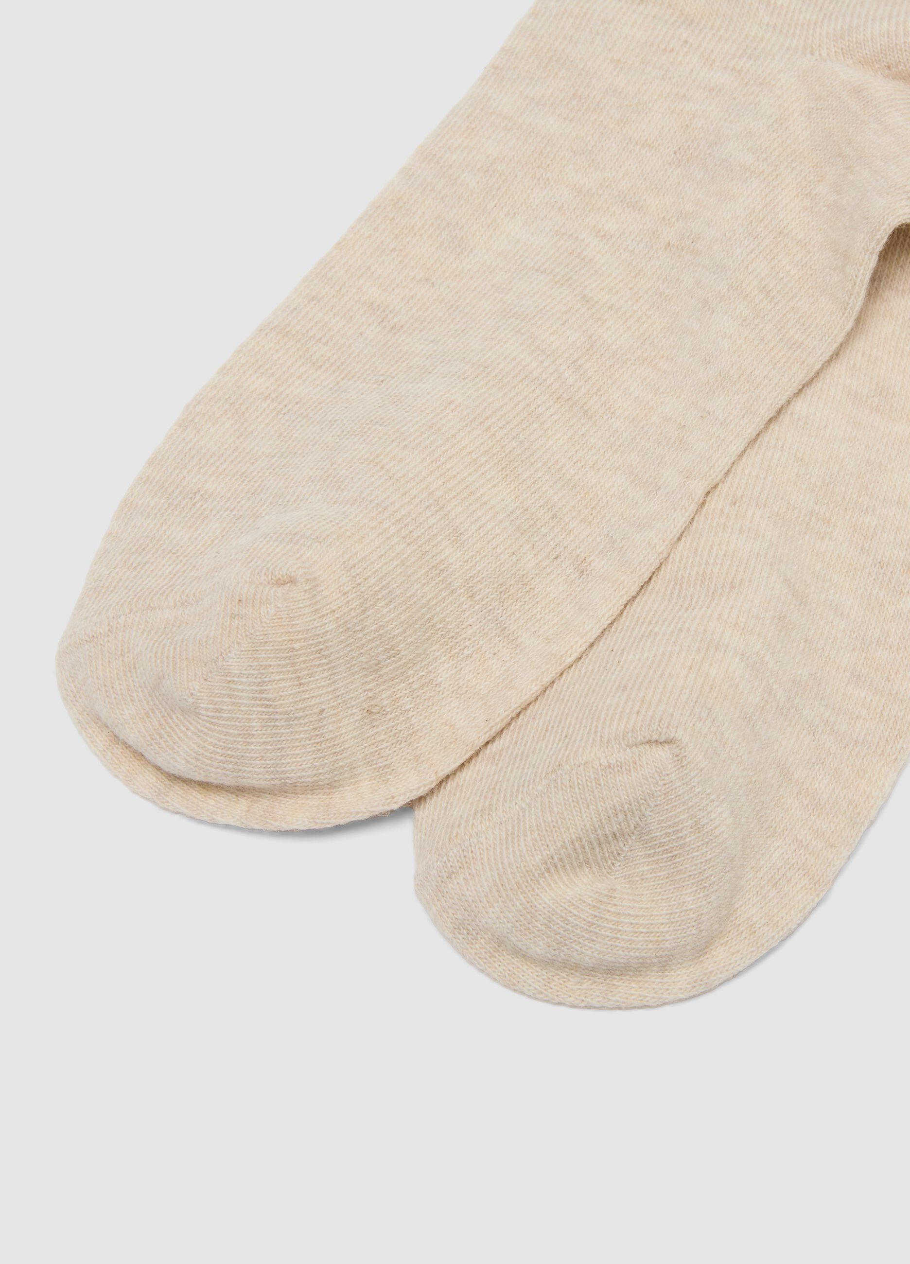 3-pack beige and white stretch organic cotton socks