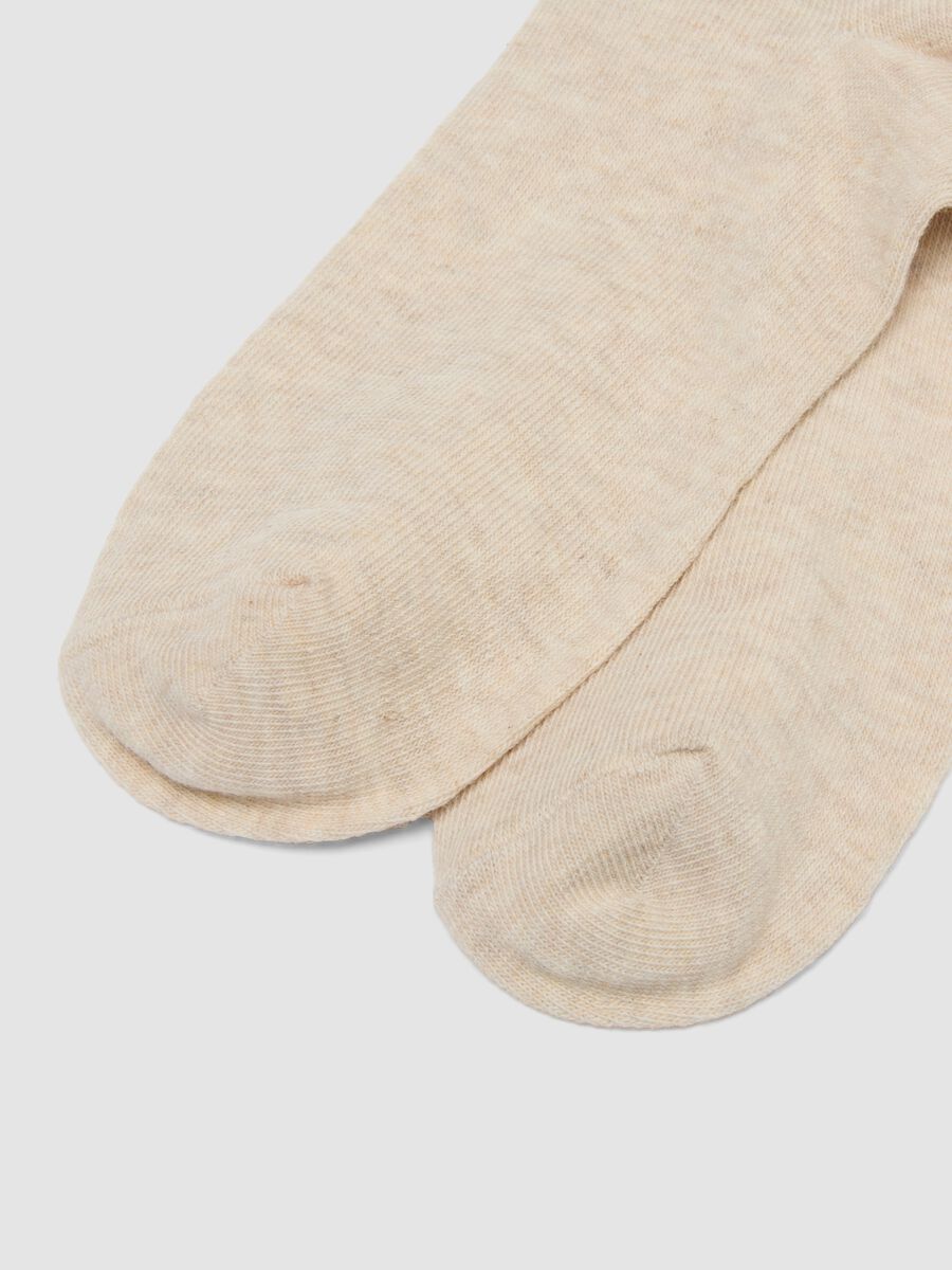 3-pack beige and white stretch organic cotton socks_1