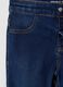 Jeans blu flare in cotone e viscosa elasticizzata per bambina_3
