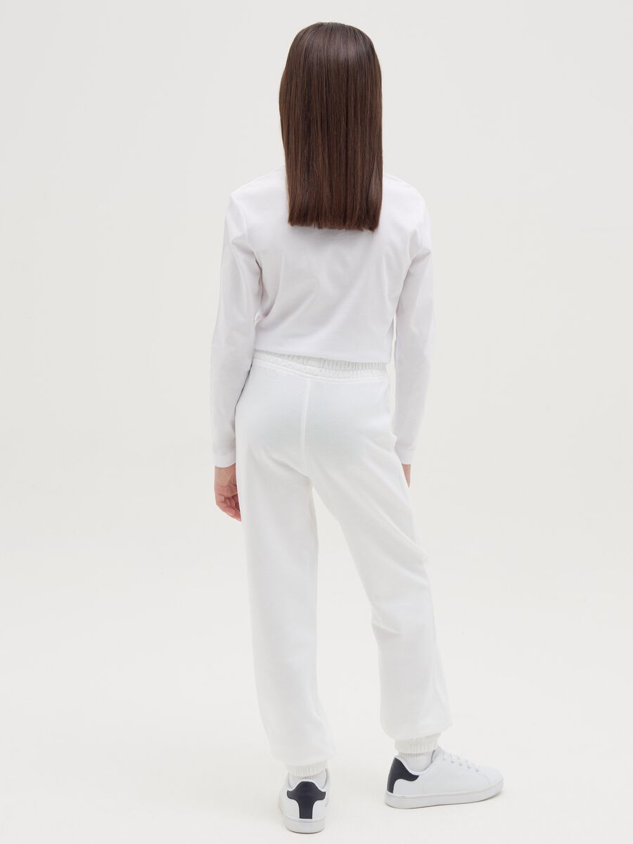 Joggers in cotone con profili elasticati_2