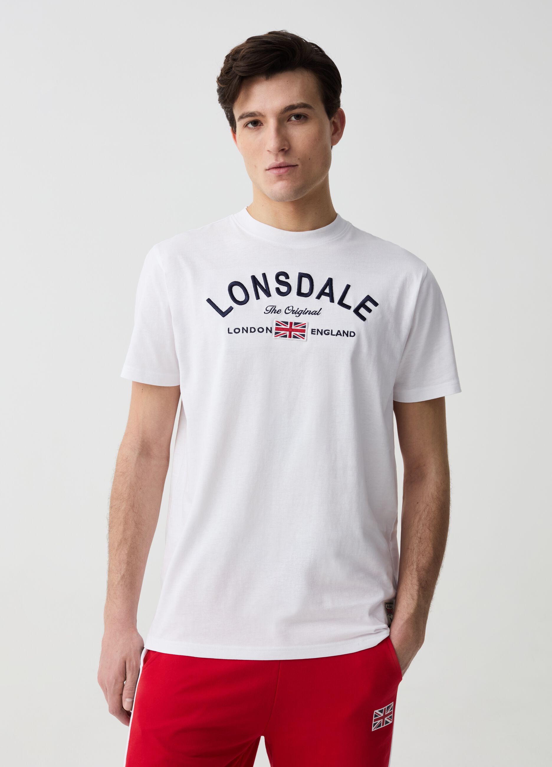 Cotton T-shirt with embroidered logo