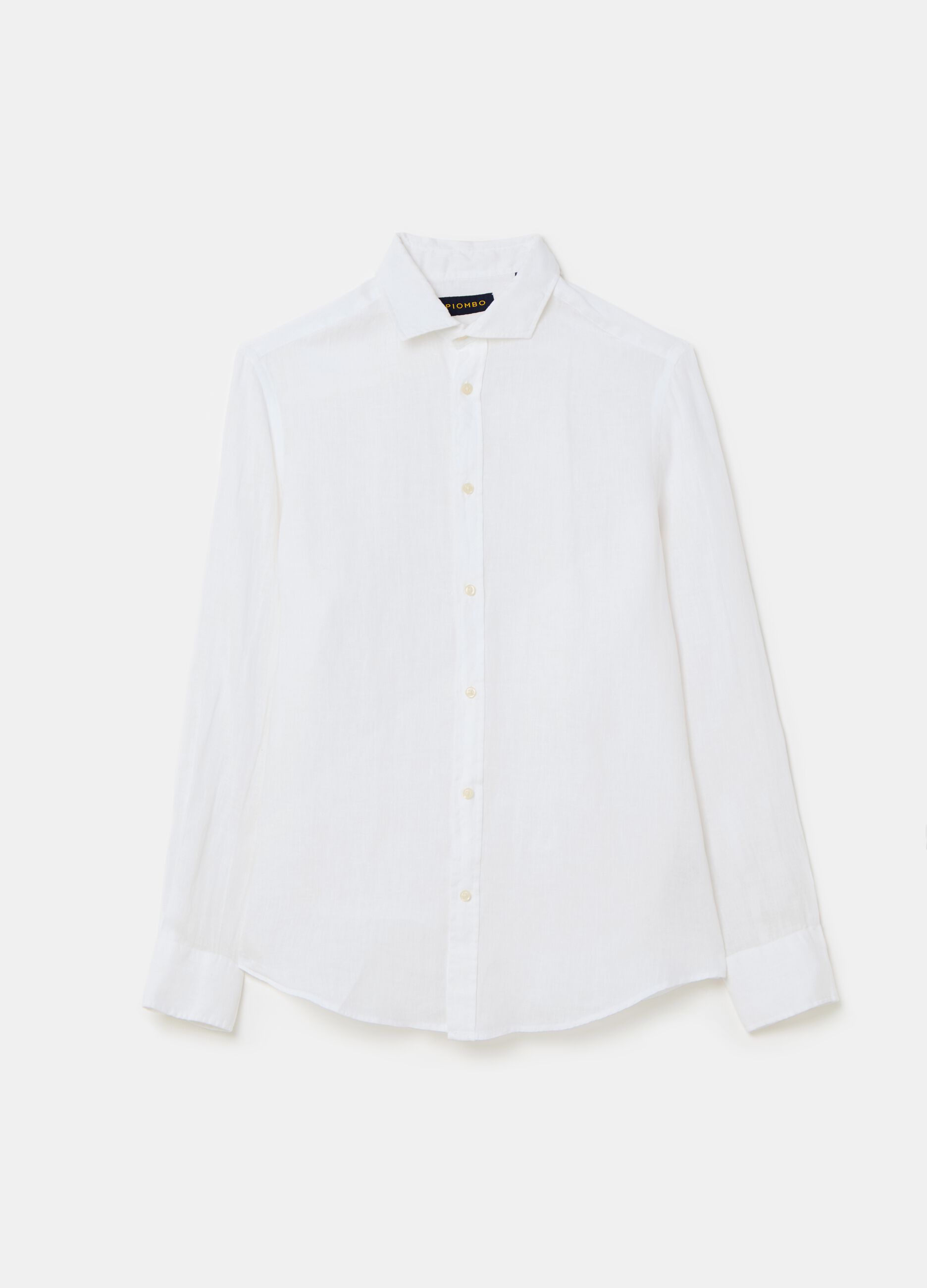 Camicia in lino tinta unita