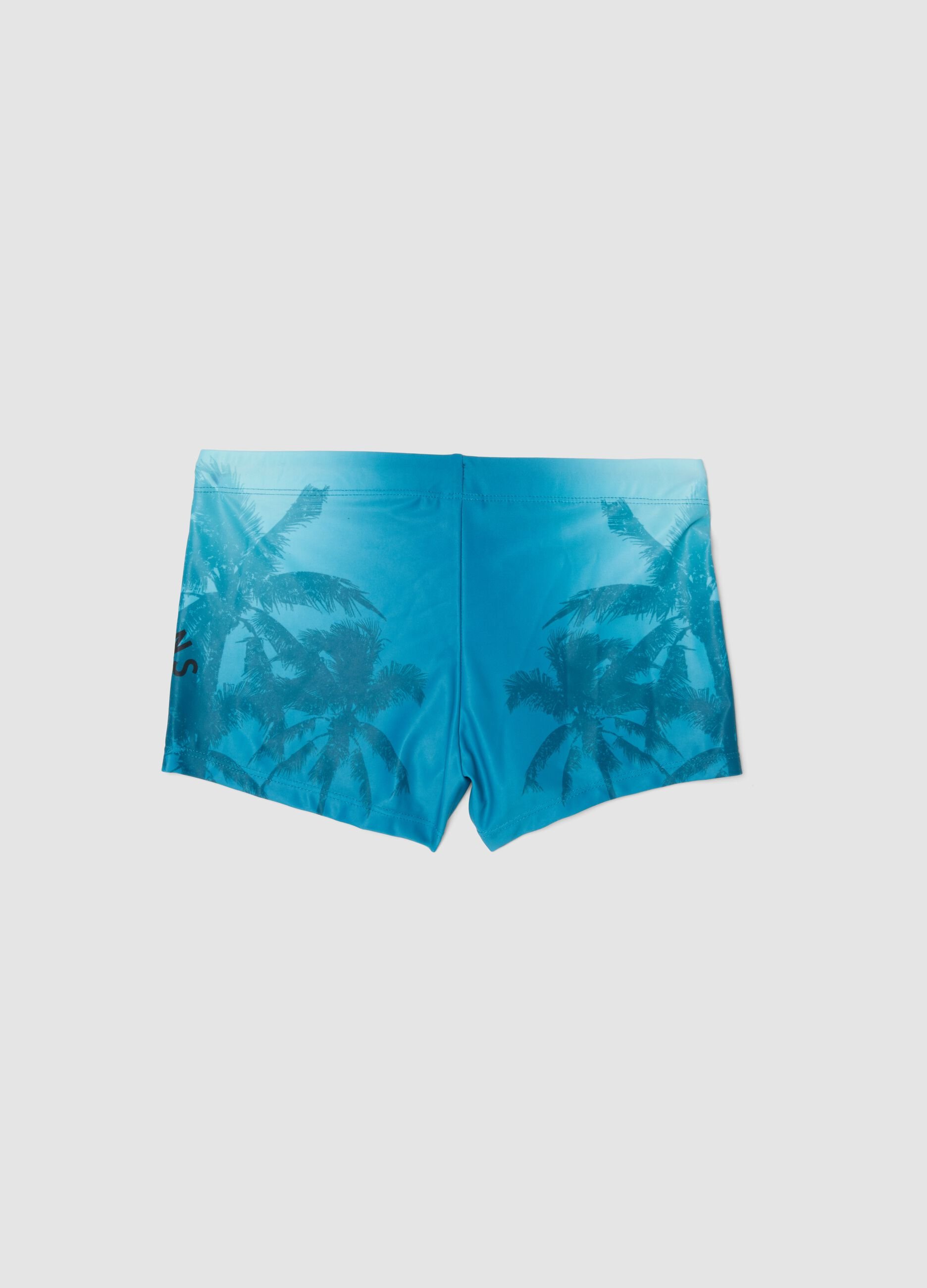 Blue stretch swim trunks