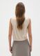 Beige wool and merino blend maternity vest_3