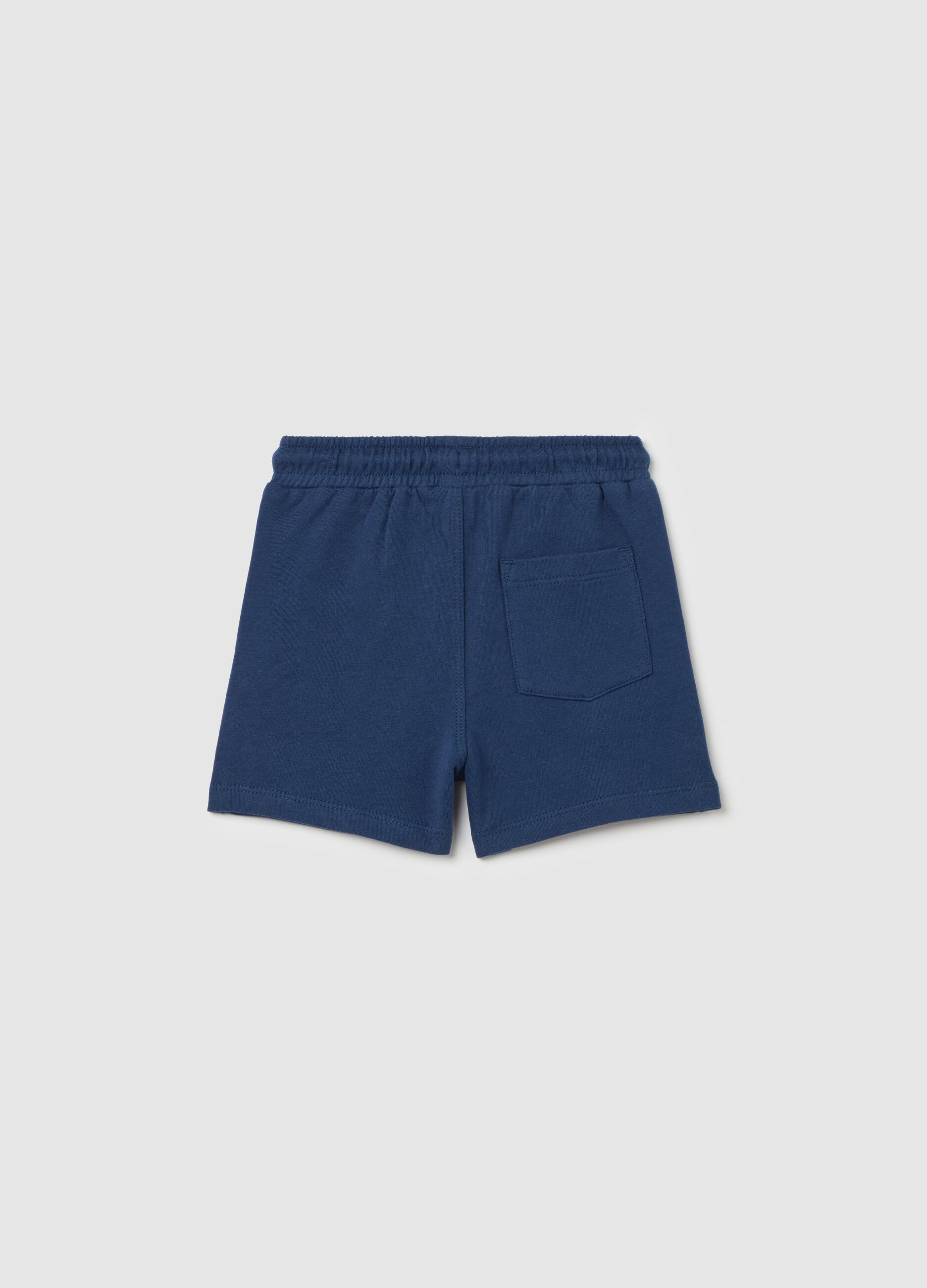 Cotton Bermuda shorts with drawstring