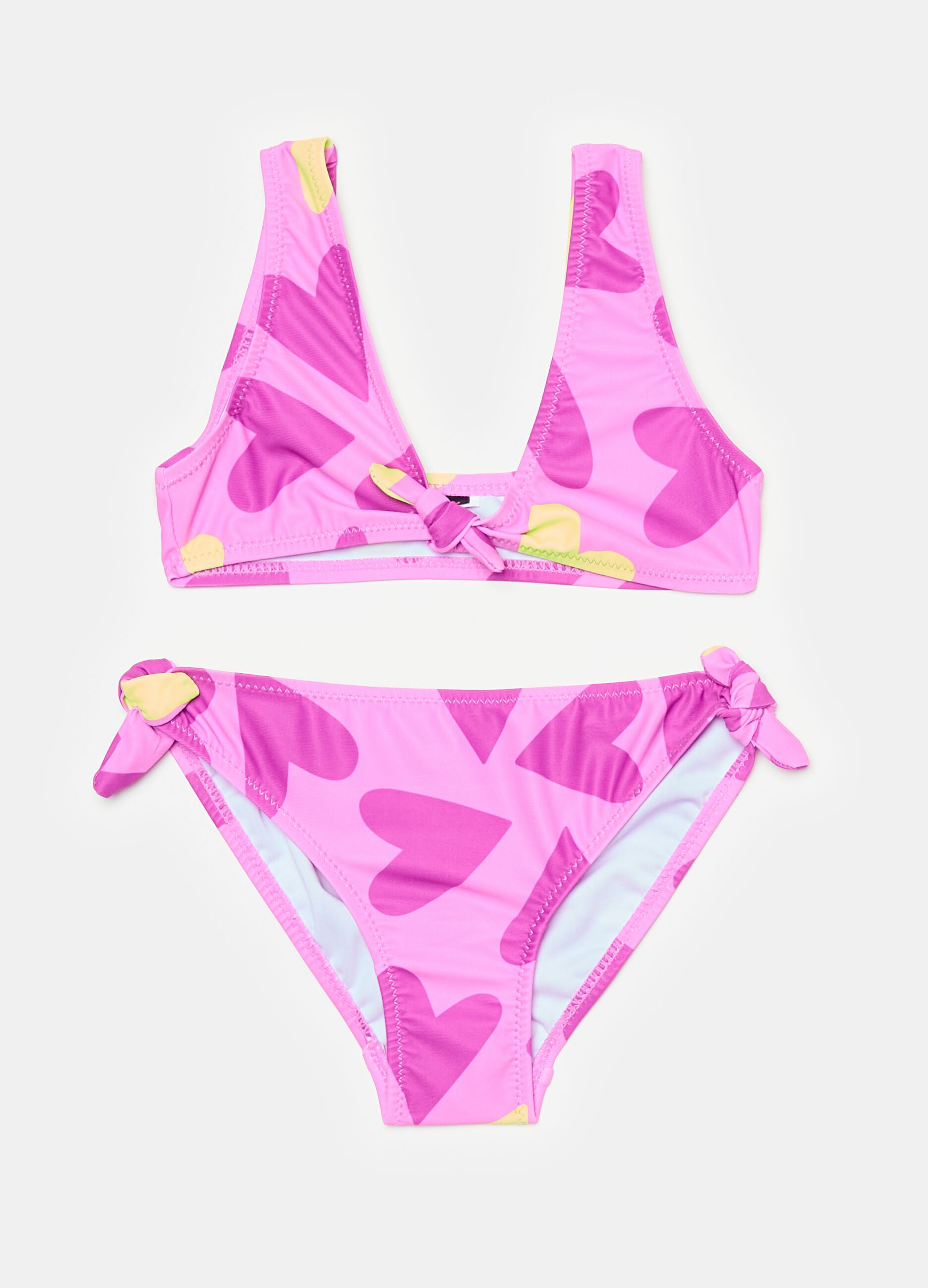 Bikini con stampa cuori