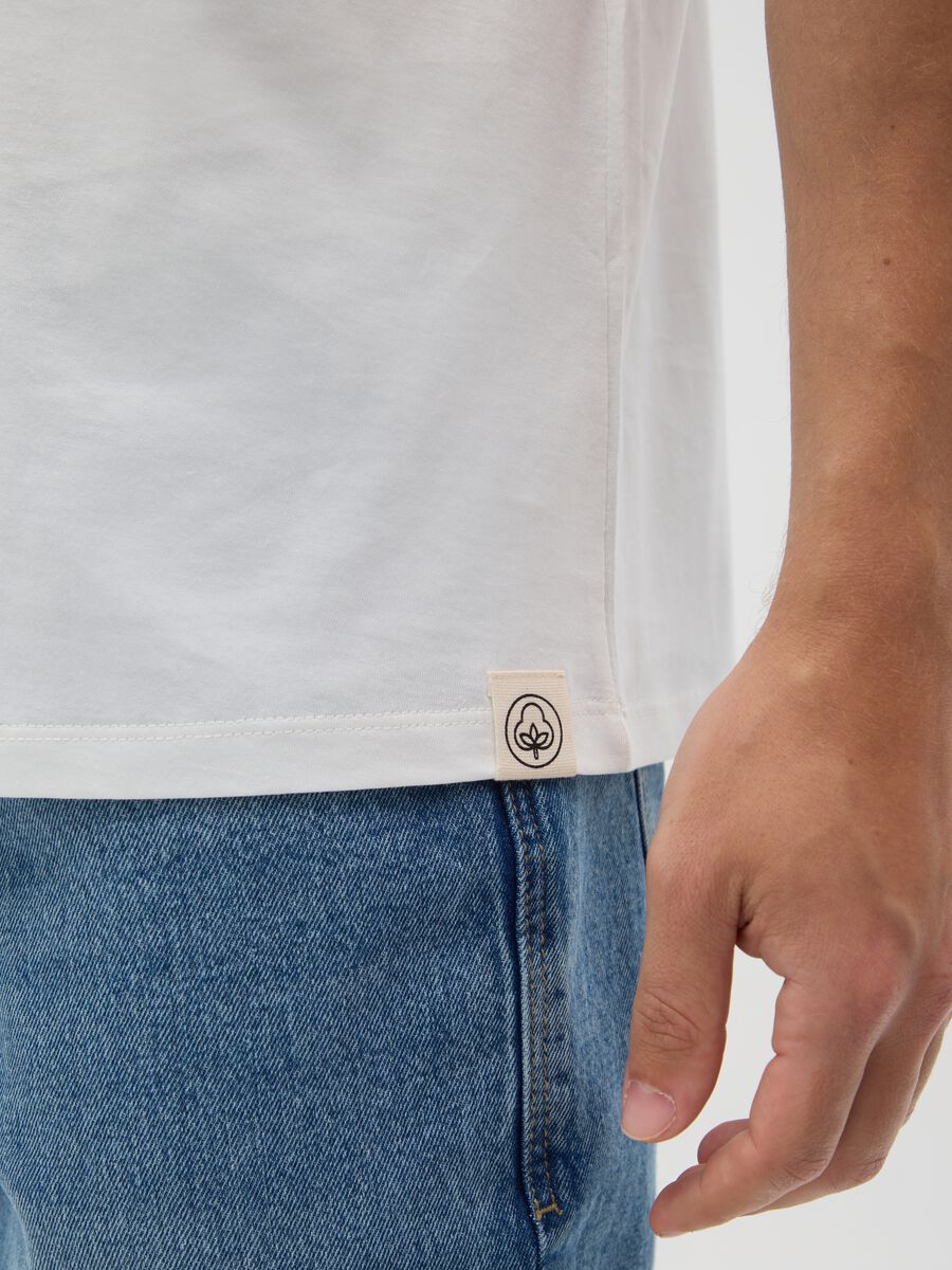 Men’s white T-shirt in 100% cotton with regular fit_2