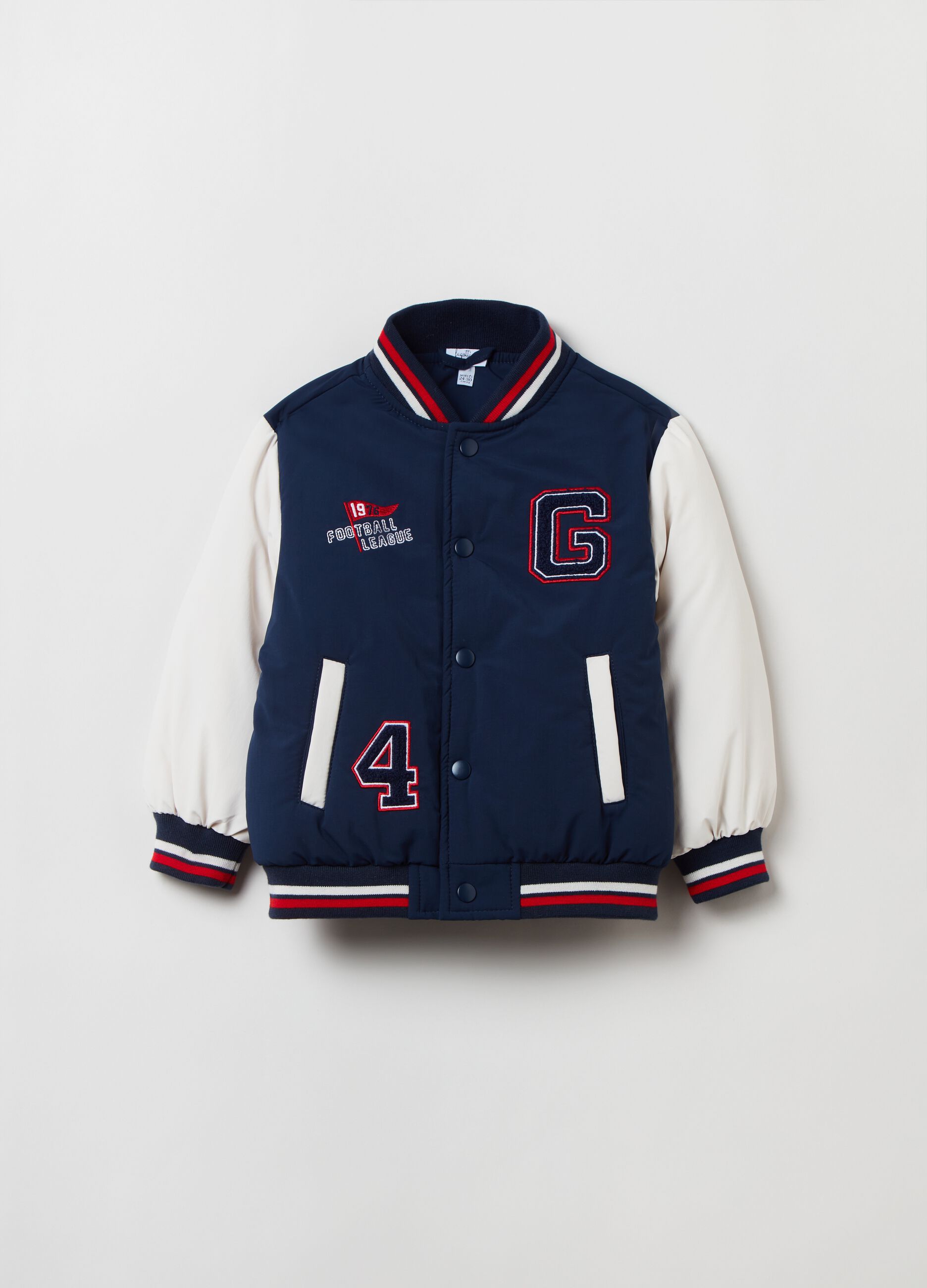 Bomber varsity imbottito con patch_0
