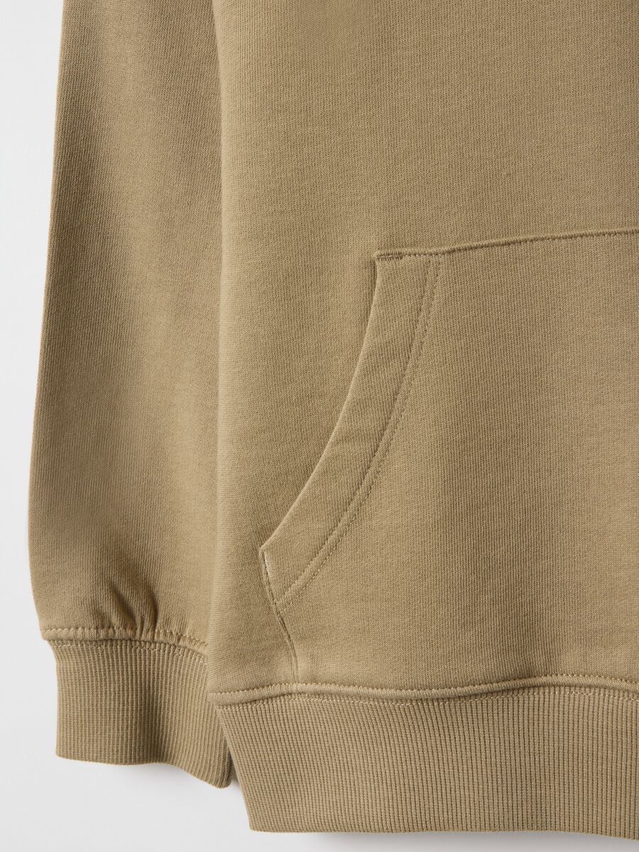 Children's regular fit beige pure cotton sweatshirt_3