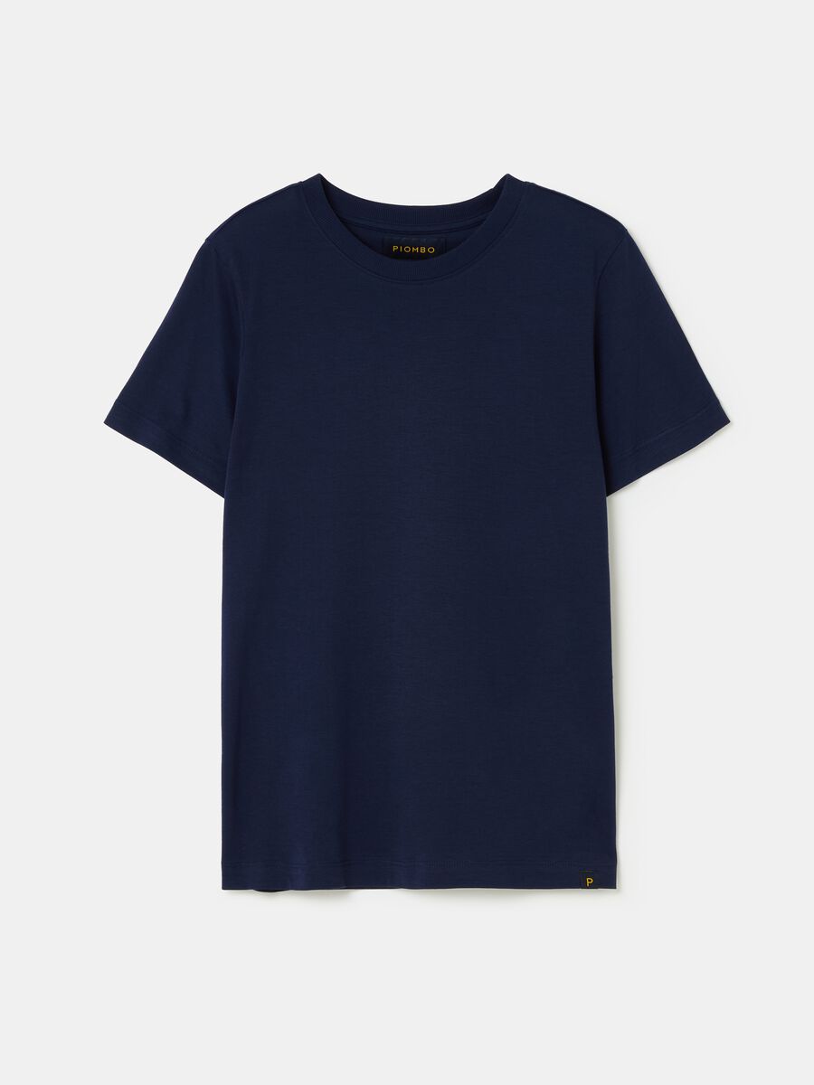 Supima cotton T-shirt with round neck_3