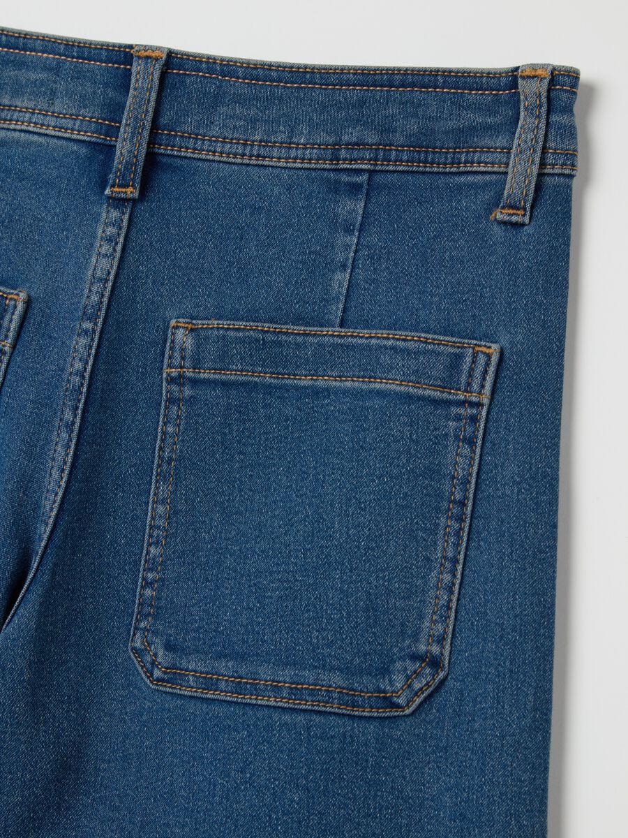 Flare-fit high-rise culotte jeans_5
