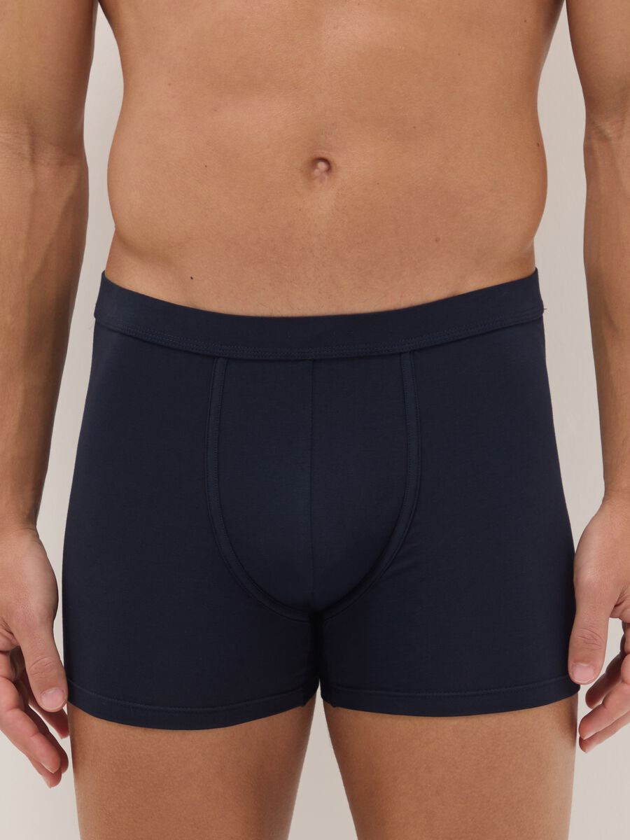 Two-pack blue boxer shorts in stretchy cotton regular fit_1