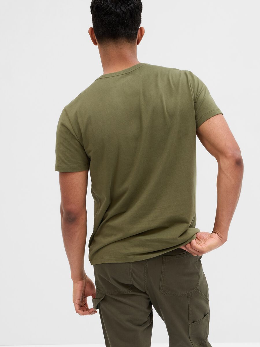 T-shirt in cotone con ricamo logo_1