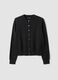 Grey pure wool crew-neck cardigan with buttons, regular fit_4