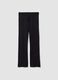 Black flared leggings in stretch cotton_4