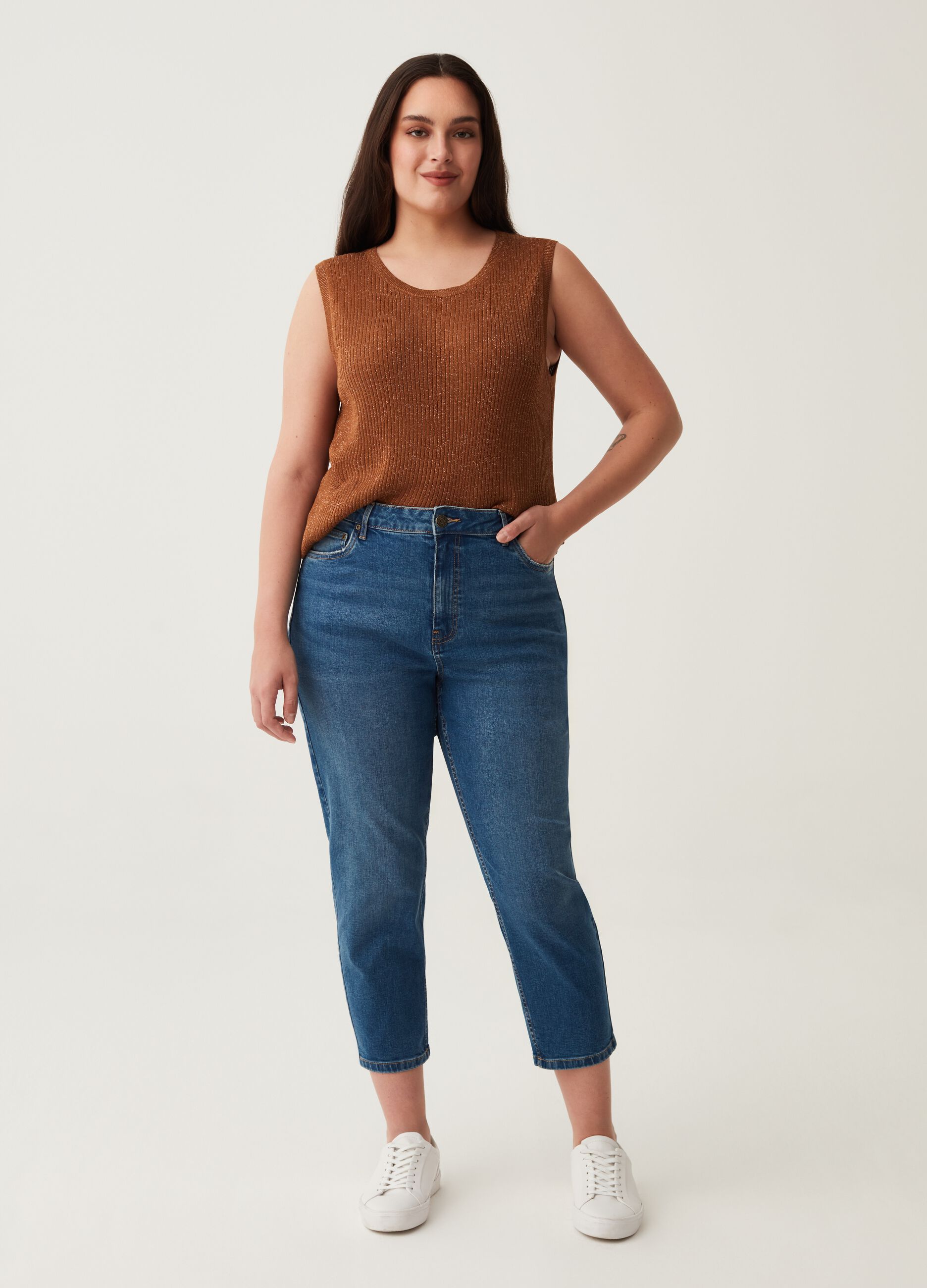 Jeans cropped stretch Curvy