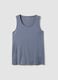 Blue pure cotton vest top_4