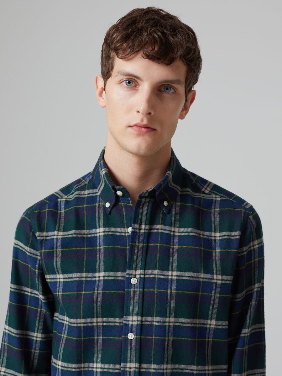 Flannel shirt with check pattern_0