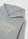 Grey oversized cotton blend kids' hoodie with Chicago Bulls print_2