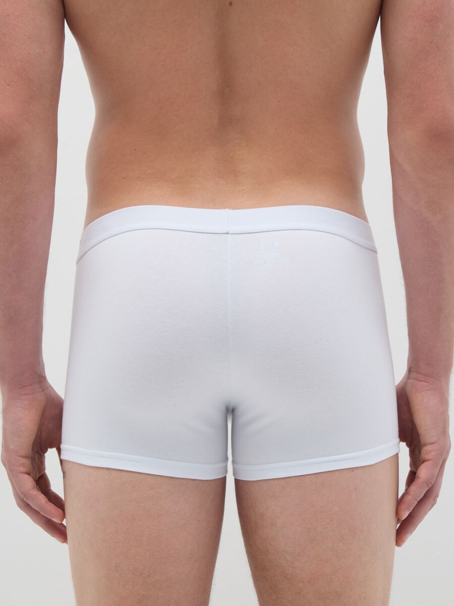 Set of three white stretch cotton regular fit boxer shorts_3