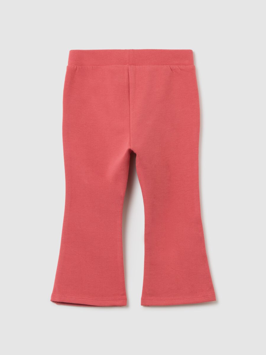Girl's Pink Stretch Cotton Slim Fit Leggings_1