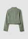 Giacca verde in puro cotone con bottoni nascosti slim fit_6