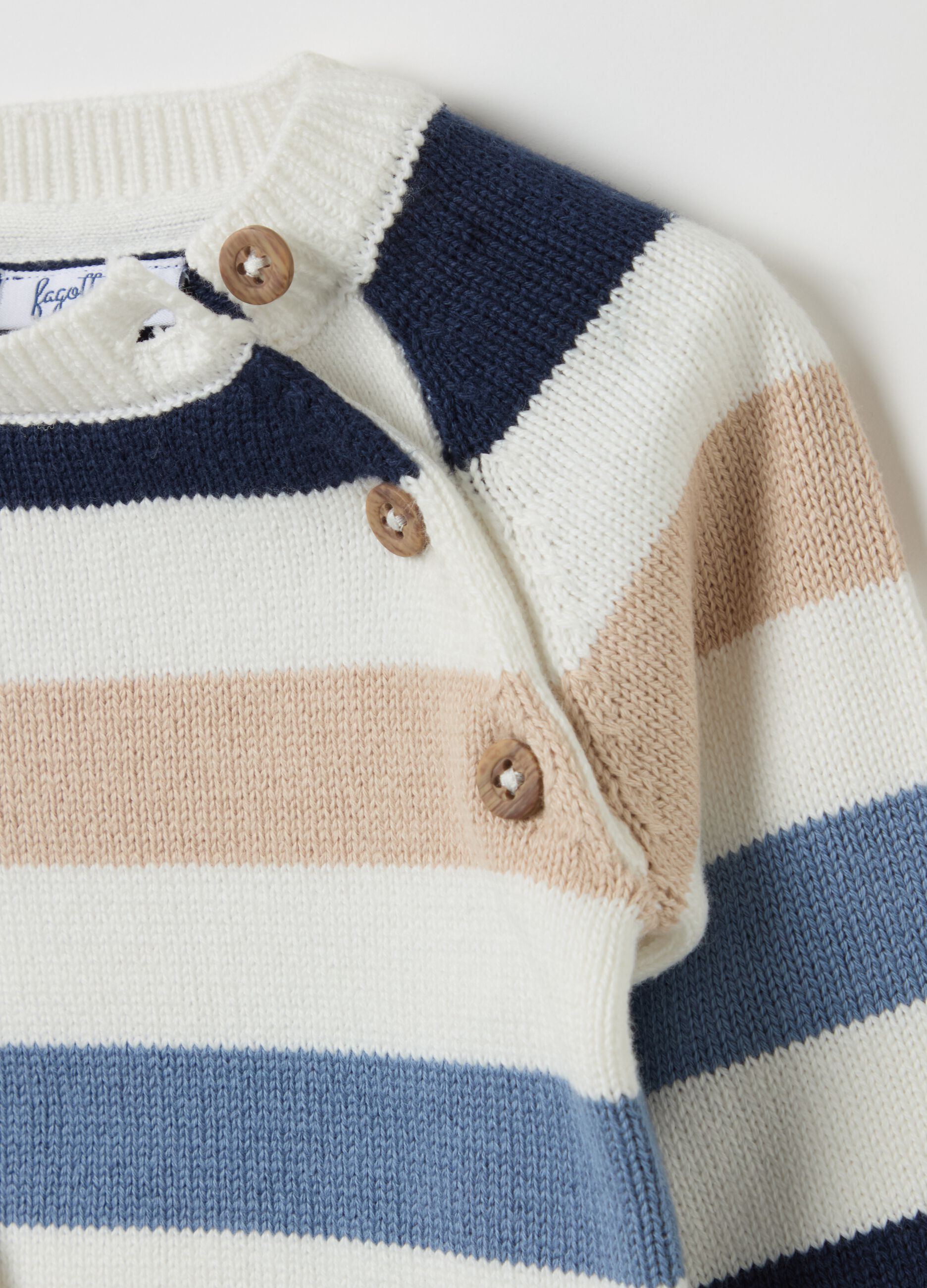 Striped cotton pullover