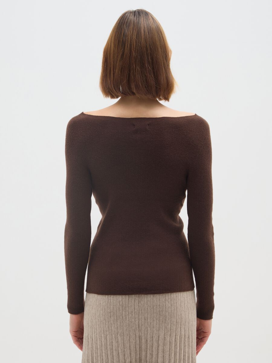 Maglione marrone regular fit_2
