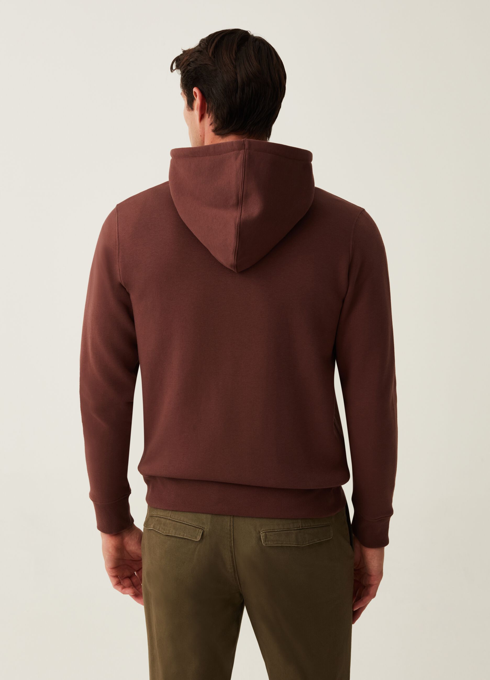 Full-zip in felpa con cappuccio_2