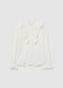 Girl's white regular fit shirt with ruffles_0