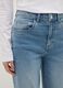 Wide leg blue stretch cotton jeans_3