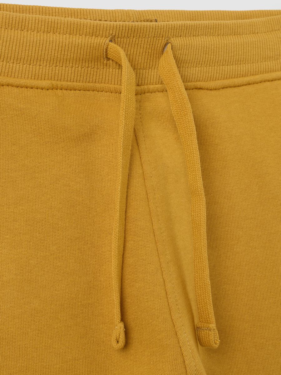 Children’s yellow regular fit cotton jogger trousers_2