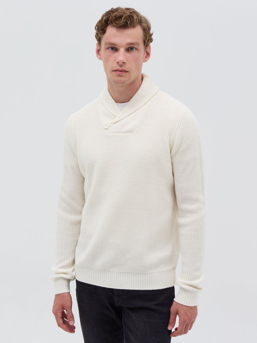 Pullover with shawl neck_0