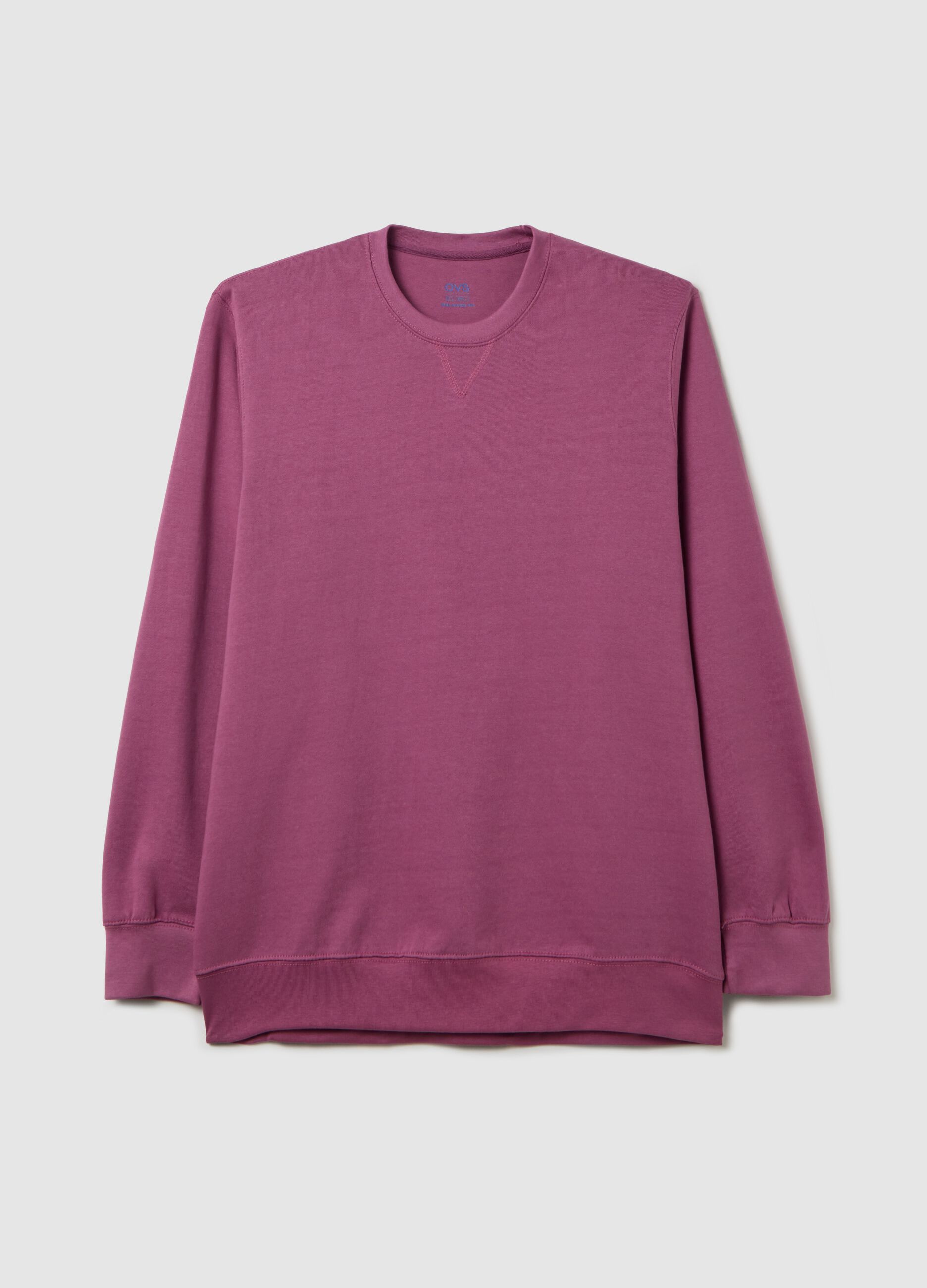 Oversized sweatshirt with round neck