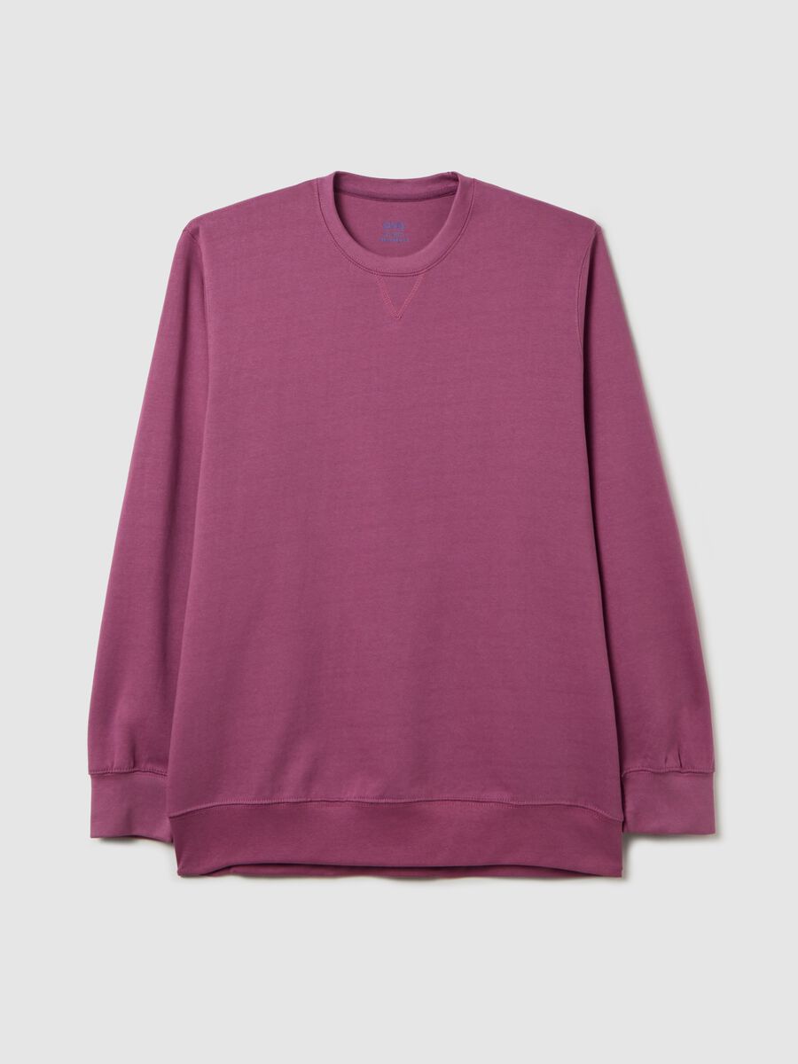 Oversized sweatshirt with round neck_4
