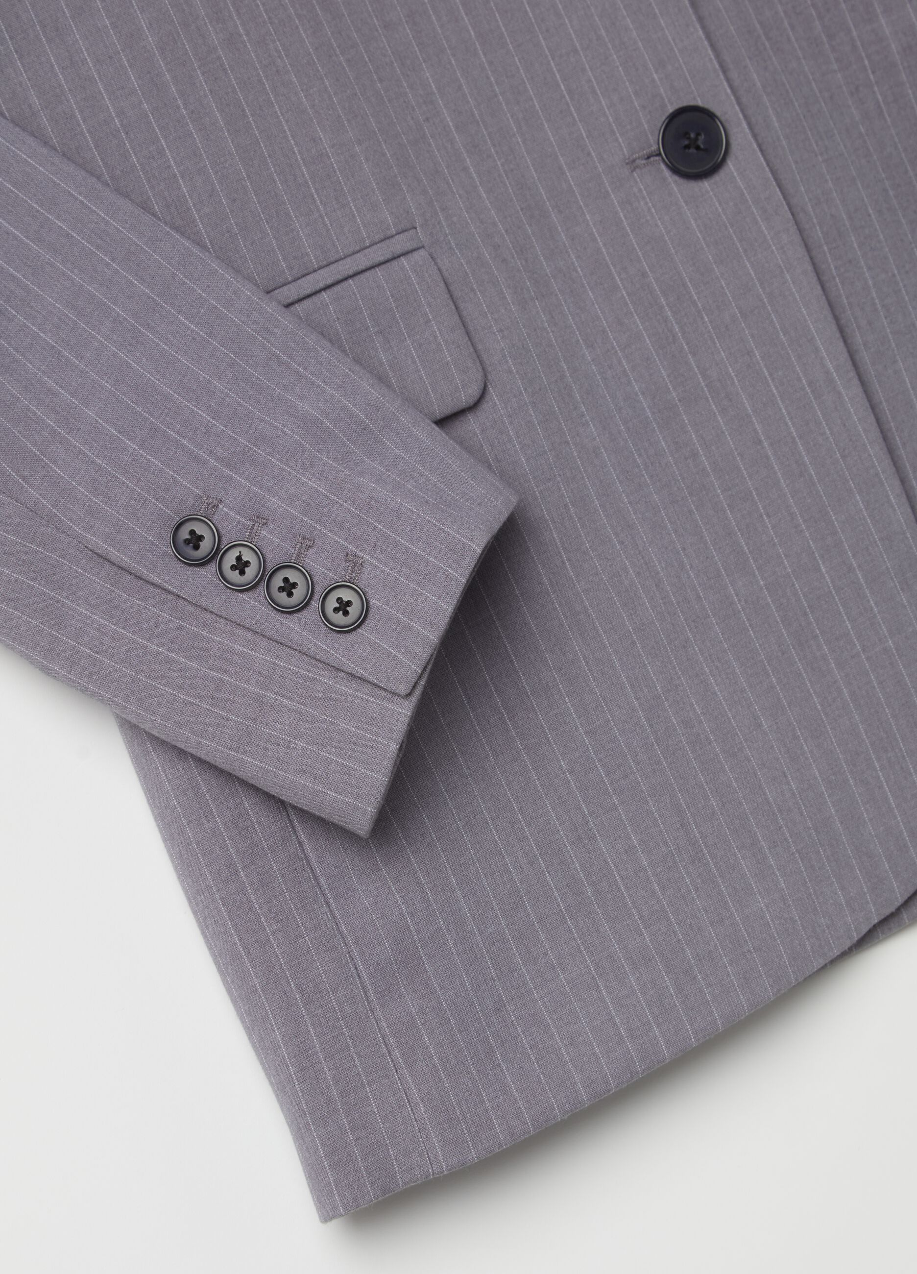 Stretch single-breasted blazer