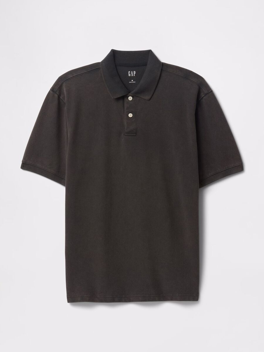 Polo shirt with short sleeves in cotton_4