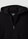 Black organic cotton hooded sweatshirt_5
