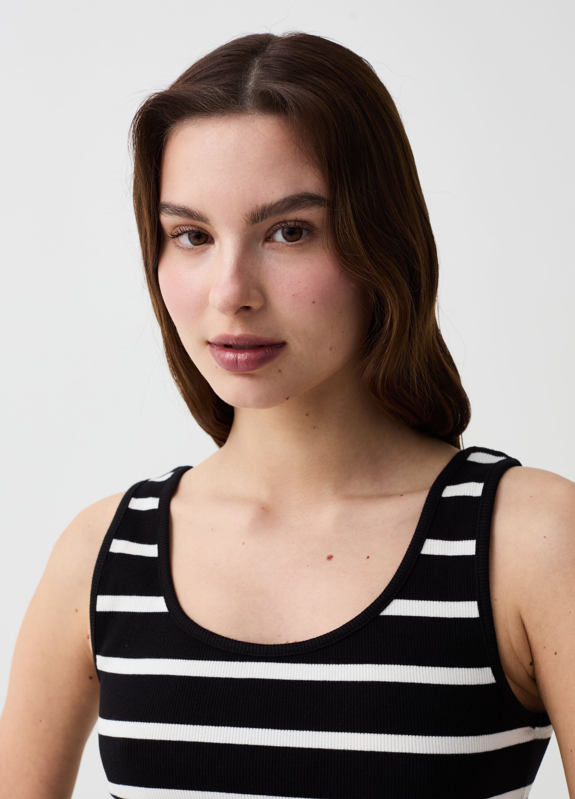 Vestito Essential corto smanicato a righe