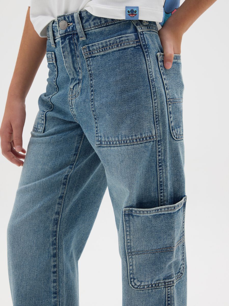 Girls' skater jeans in pure cotton denim_2