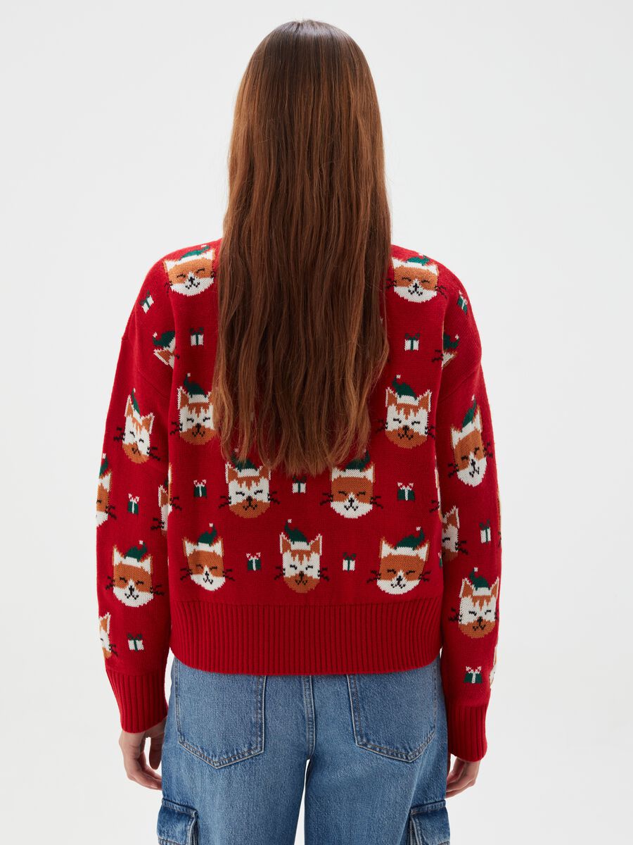 Christmas Jumper con gattini natalizi jacquard_2