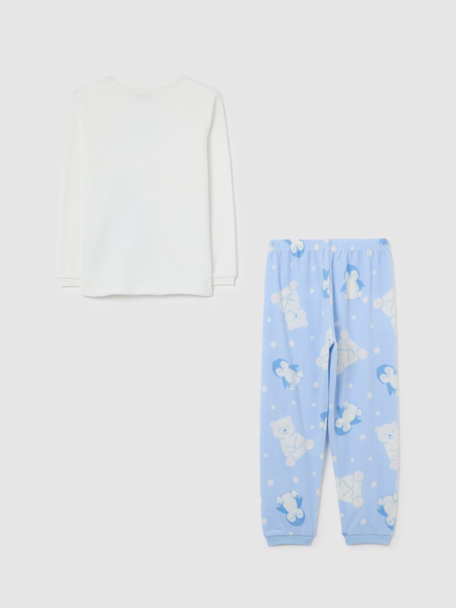 White pyjamas with bear print_1