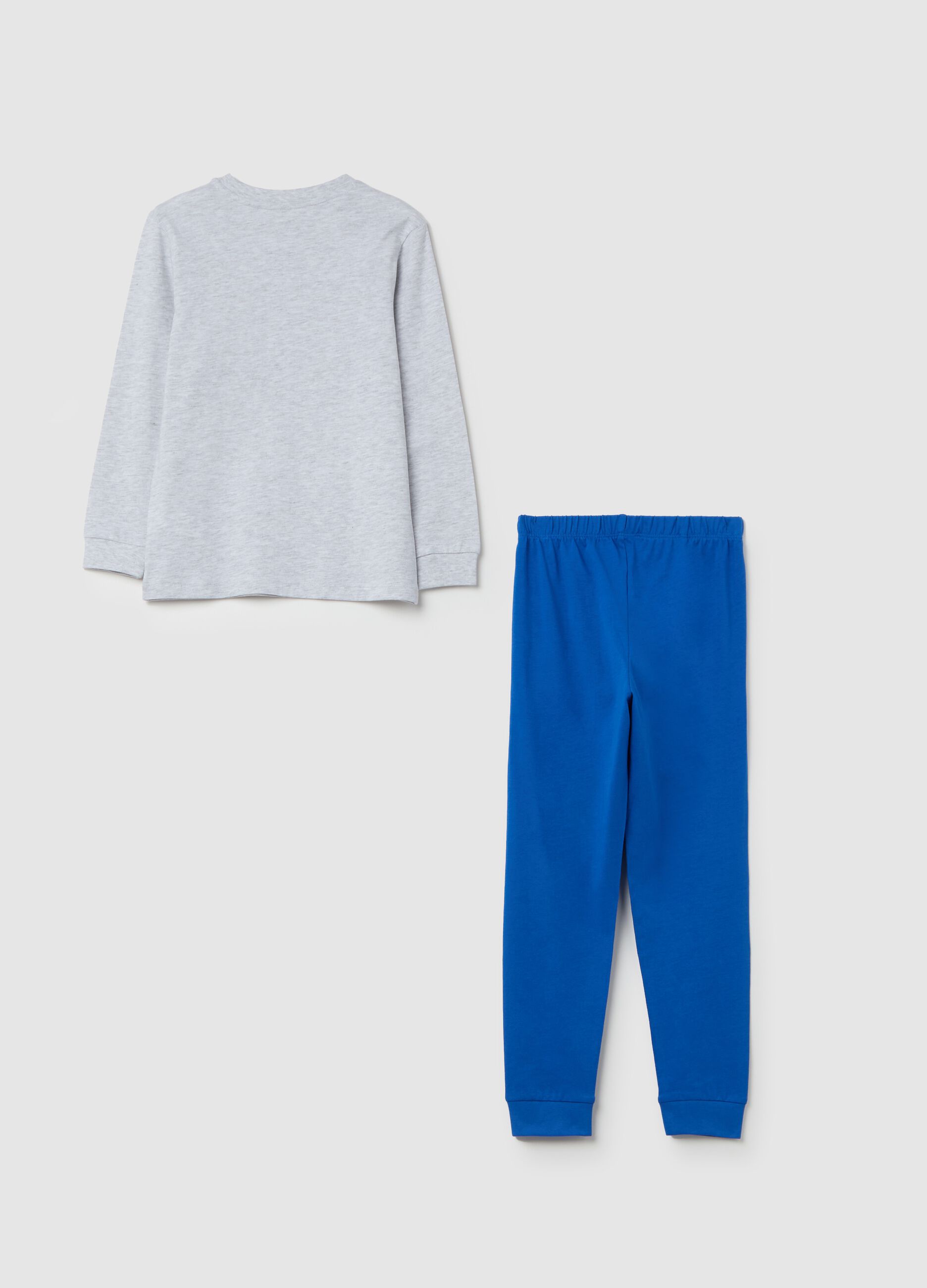 Cotton and viscose pyjamas with "Going fast to sleep” print